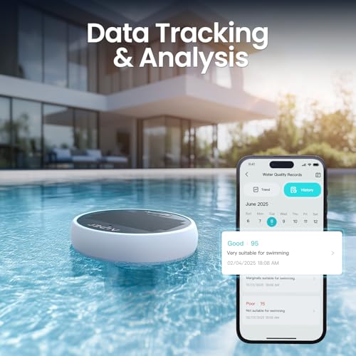 Image of AIPER HydroSync Smart Pool Monitor, 24 /7 Automatic Water Testing for Pools, Hot Tubs & Spas, 5-in-1 Accurate Digital Tester, App Control, Customized Optimization Tips, Pearl