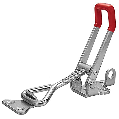 Lbtodh 2 Pack Adjustable Metal Toggle Latch Clamps 100Kg/ 220Lbs Capacity Heavy Duty Quick Release Toggle Latch With Lock Hole For Gate Cabinet Door Box Case #TOP29