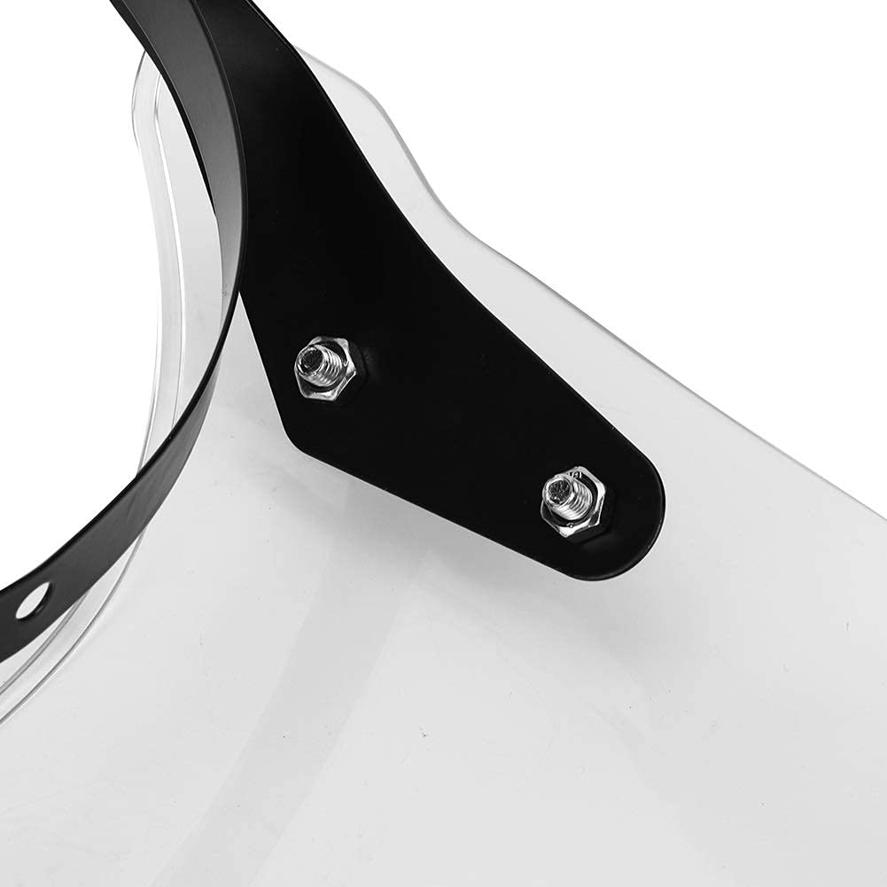 VOBOR Parabrezza Universale, Parabrezza Naked Classic 500c Trasparente, Deflettore Vento Moto Universali Cupolino Compatibile con Royal Enfield