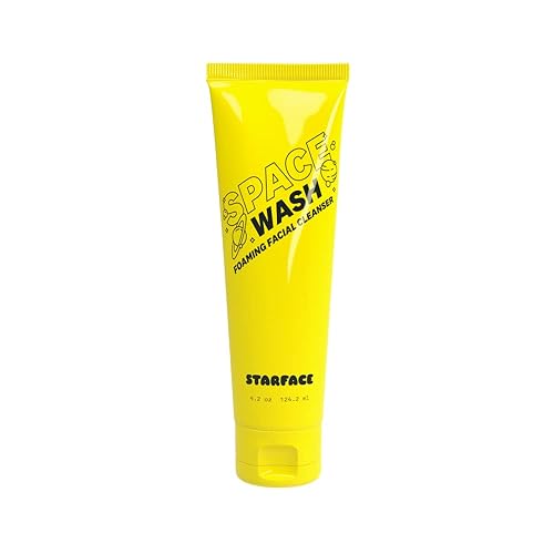 Starface Space Wash - Limpiador facial espumoso hecho con extracto de corteza de sauce sin parabenos sin ftalatos sin sulfatos suave para todo tipo