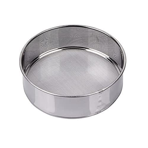 Flour Sifter, Fine Mesh Sifter, Flour Sieve Stainless Steel Round Sifter For Baking Straining Powdering 40 Mesh 15Cm 20Cm #TOP12