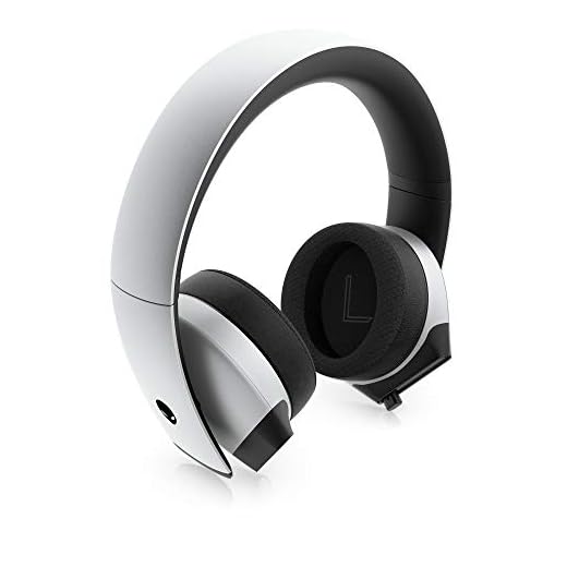 Alienware 7.1 PC Gaming Headset AW510H-Light: 50mm Hi-Res Drivers - Noise Cancelling Mic - Multi Platform Compatible(PS4,Xbox One,Switch) via 3.5mm Jack, Gray