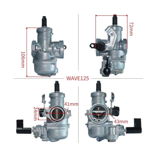 Carburateur pour Dream EX5 et Wave 100 usinage robuste de 24mm - 7