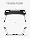 FISYOD Foldable Laptop Table, Portable Lap Desk Bed Table Tray, Laptop Stand with Cup Holder & Tablet Slot & Lifting Handle for Working Writing Drawing & Eating (Black)