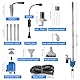 Domisyee Elektrischer Mulmsauger Aquarium, 28W, 6-in-1 Siphon Staubsauger Reinigungsset für Wasserwechsel, Sandwaschung, Kies und Bodengrund Reinigen