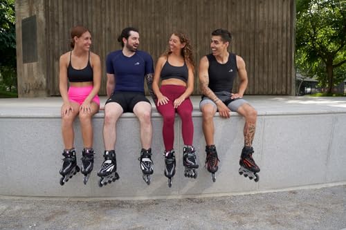 Image of Panther Inline Skates for Men with Adjustable Strap, 82mm Wheels and Soft Boot Fit for Skating, Roller Derby, Street Hockey (7.0-Gray /Black)