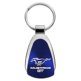 AU-TOMOTIVE GOLD Tear Drop Key Chain for Ford Mustang (Blue)