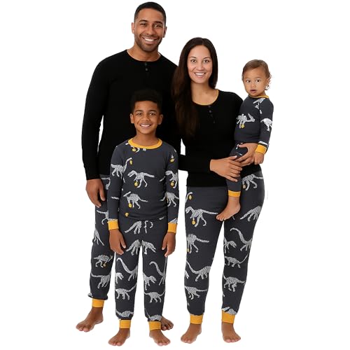 HonestBaby Family Matching Holiday Pajamas Organic Cotton for Men, Women, Kids, Toddlers, Baby Boys, Girls, Unisex Pets, Halloween Dino Ween, Womens, Medium by HonestBaby - Used condition - US$14.93