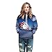 Produktbild Auiyut Damen Langarm Sweatshirt Kreativer Pullover 3D Hoodie Frauen Kapuzenpullover Weihnachtsmann Pulli Weihnachts Sweatshirt Gedruckte Jumper Christmas Bequemes Shirts für Festival Karneval Party