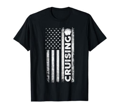 Cruise Ship Captain American Flag Cruising T-Shirt