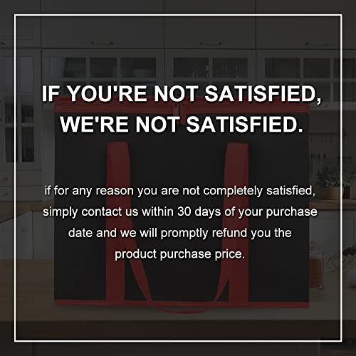Bodaon Insulated Food Delivery Bag, X-Large Insulated Reusable Grocery Bags With Zippered Top, Cooler Bags For Travel/Camping, Catering Shopping Bag For Groceries, Thermal Bags For Cold And Hot Food thumb #5