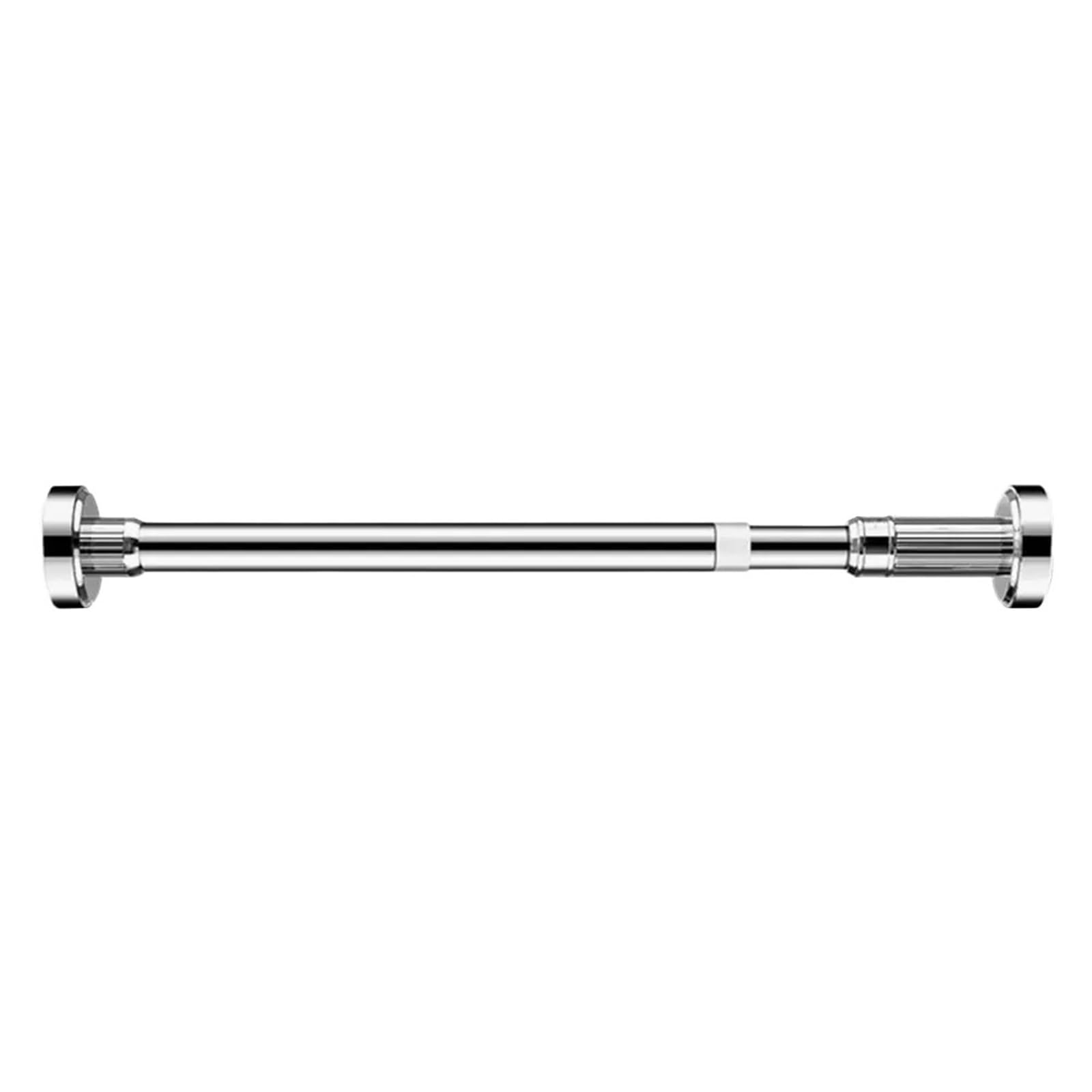 Adjustable Stainless Steel Clothes Drying Rack No-Drill Telescopic Pole Curtain Rod for Wardrobe and Cloakroom(Silver-50-80cm)