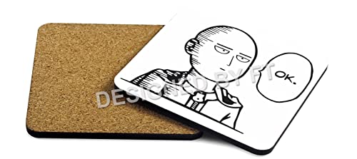 Image of Saitama One Punch Man Ok Coaster by FT.