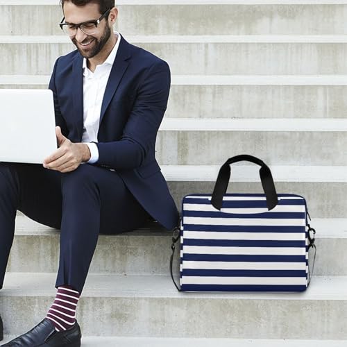 Bolso cruzado portátil para laptop 15.6" azul y blanco miniatura 3