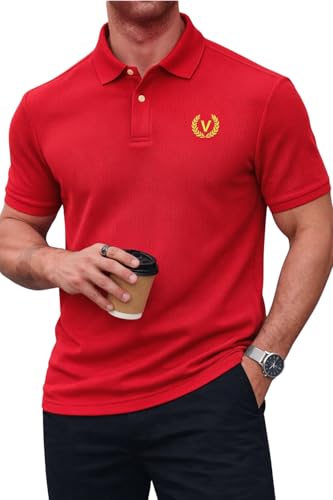 Image of Mack Jonney Men's Cotton Polo T-Shirt|Solid Regular Fit|Half Sleeve Collar T-Shirt for Casual Wear-MJ-32
