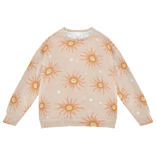 JUNZAN Beauty Sunflower Star Blush Big Boys Pullover Hoodie Long Sleeve Hoodie for Boys Party 4T