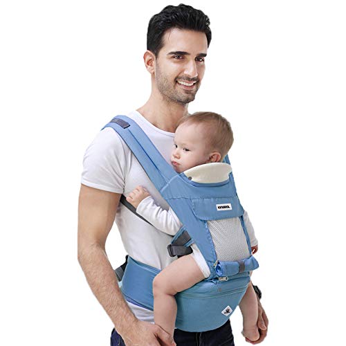 Rufun Porta-bebé marsupio assento de anca para bebé ergonómico caixa de armazenamento para recém-nascido mãos livres para a leitância dianteira e traseira 0 - 48 meses até 25 kg
