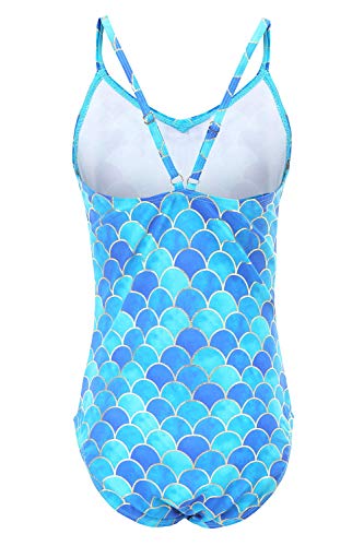 Girls One Piece Swimsuits Mermaid Bathing Suits Summer Swimsuit 2-14 Years2