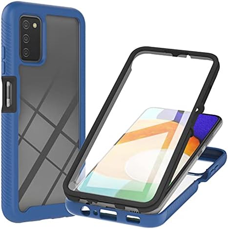 Samsung Galaxy A13 4G Case Built-in Screen Protector, 360 Full Body Protective Cover Anti-Scratch Shockproof Transparent Clear Silicone Bumper Slim Phone Case for Samsung Galaxy A13 4G 6.6", Black