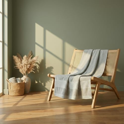 Image of NAKSH Bamboo Towels for Bath Large Size 550 GSM, Grey | Super Absorbent | Soft, Fluffy & Fade Resistant Color | Luxurious & Stylish | Machine Wash