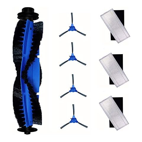 DLD Replacement Parts Roller Brush Side Brush for RoboVac 11S, RoboVac 30, RoboVac 30C, RoboVac 15T, RoboVac 12, RoboVac 35C, Robot Vacuum Cleaner Accessories (Set of 8) Cover