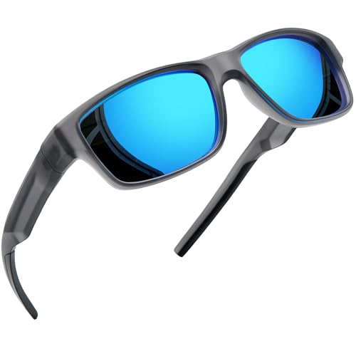 Image of Joopin Rectangle Sports Sunglasses Polarized UV Protection Shades for Men | Wrap Around Sun Glasses, Trendy Plastic Frame, TAC Lens, Safety, Driving, Running, Fishing, Cycling, Hiking