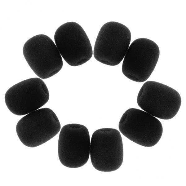 ATORSE 4xMini Microphone Sponge Windscreen Pack of 10 Black-picture-25