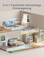 DREO 12000 BTU Mobiles Klimagerät (3-in-1 Kühlen/Ventilieren/Entfeuchten), leise für Schlafzimmer/Büro, Steuerung per App/Sprachbefehl/Fernbedienung, drainagefrei, Fenster-Set, 3,2 L/h, AC516S – Ansicht 7