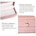iSuperb Set of 2 Pink Necklace Long Chain Box Bracelet Jewelry Storage Case PU Leather Pendant Chain Gift for Wedding Anniversary Engagement