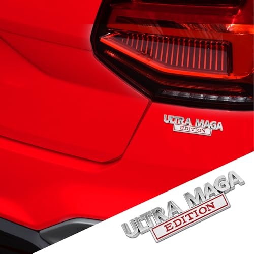 Image of Ultra MAGA Edition Emblems, Classic Personality Labels Car Badges with Strong Adhesive, Car Exterior Accessories Auto Body Decor Embossed Stickers Universal for Vehicles, SUV, Truck