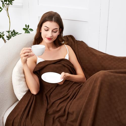 Image of AmyHomie Cooling Waffle Blanket Queen Size, 100% Rayon Derived from Bamboo