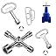 SVOCK 2Pcs Silver Metal Triangle Key, 9mm and 8mm Triangle Key for ...