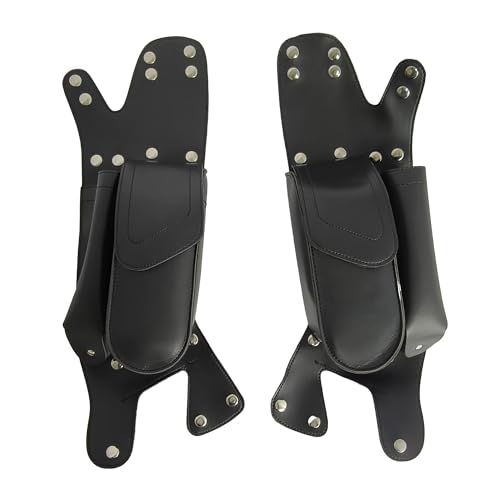 Mini alforjas de cuero PU para moto con portalitros miniatura 2