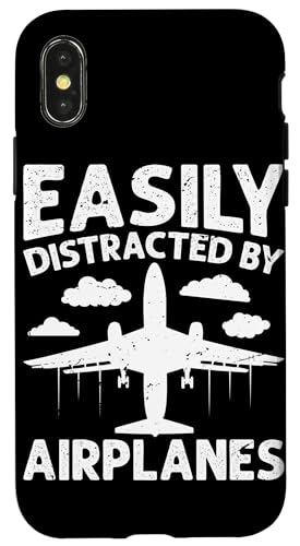 Easily Distracted By Airplanes Case for iPhone X/XS