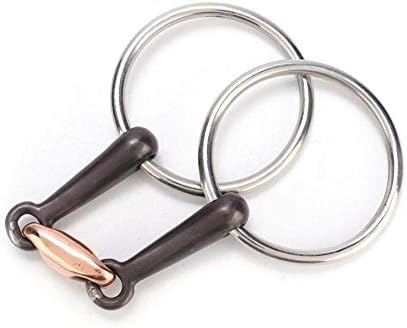 TOPINCN Horse Snaffle Bit, All Purpose Ring Snaffle Bit Easy to Install Stainless Steel Material Horse Mouth Snaffle Bit O Ring (#2)