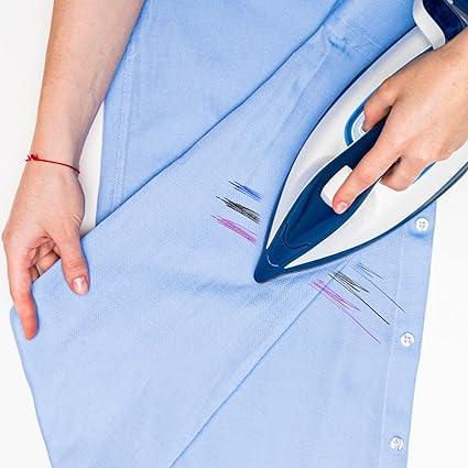 Image of 10pcs Heat Erasable Fabric Refills Patchwork Marking Sew Pens High Temperature Disappearing Ink Fabric Markers for Embroidery Cross Stitch Hand Craft (Red & White & Blue)