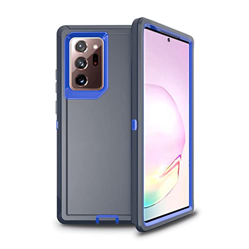 Anloes Case for Samsung Galaxy Note 20 Ultra 5G, Phone Case Heavy Duty Shockproof Dustproof Rugged Defender Protective, 3 in 1 Bumper Cover Blue(Without Built-in Screen Protector)