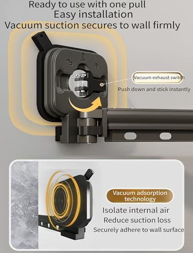 Rideau de douche pliable imperméable compact avec barre réglable en alu - 5