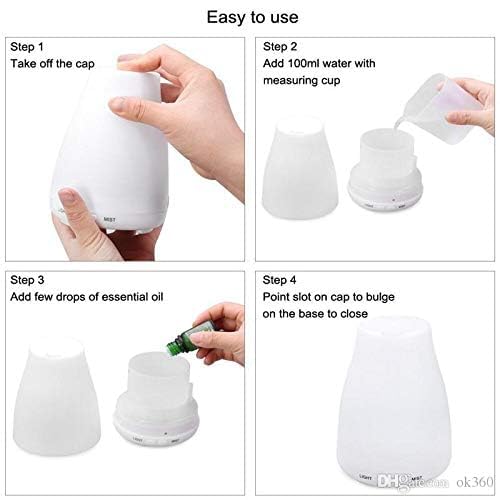 Difusor aromático eléctrico Buyter 100ml con luz LED miniatura 7