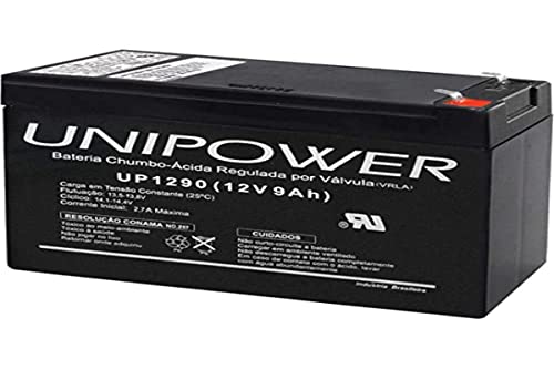 BATERIA 12V 9.0AH (UP1290), UNIPOWER, Preto