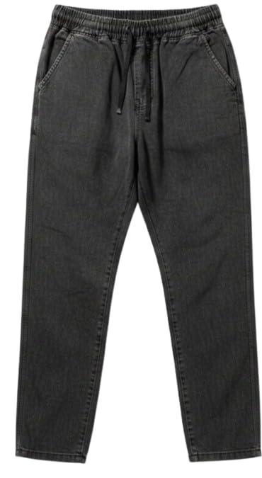 Image of Women Charcoal Black | Grey Black Denim Style Jeans Elastic Waist | Girls wear