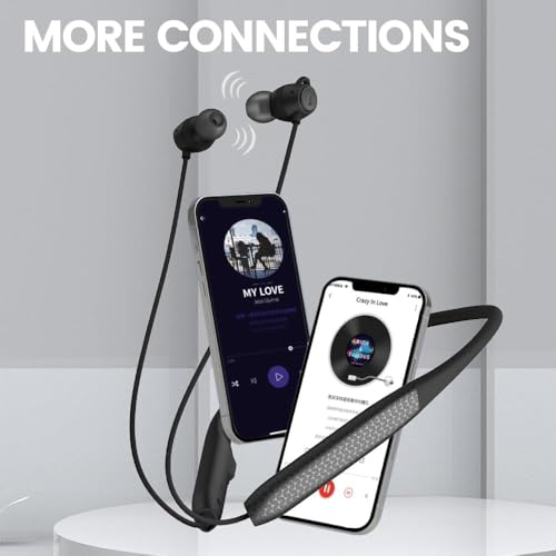 Image of Neckband Bluetooth Headphones Twin Pack｜60H Playtime x2｜3C Fast Charge｜ENC Call Noise Reduction｜Dual Pairing｜180H Standby｜Perfect for Couples & Sports (Black)