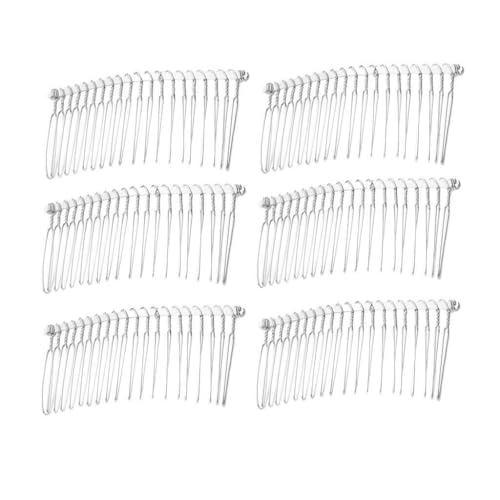 WNDUOKXH Eleganter Metallhaarkamm mit 20 gebogenen Zinken für verschiedene Frisuren, elegante Projekte und DIY Projekte. Auch als Schmuckzubehör geeignet.