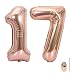 Produktbild Huture 2 Luftballons Zahl 17 Figuren Aufblasbar Helium Folienballon Große Folienmylar Ballons Riesen Roségold Ballons 40 Zoll Luftballons Zahl für Geburtstag Party Dekoration Abschlussball XXL 100cm