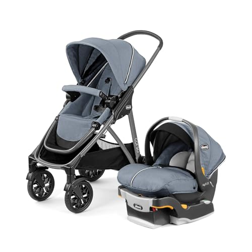 Image of Chicco Corso Modular Travel System, Corso Stroller with KeyFit 30 Zip Infant Car Seat and Base, Stroller and Car Seat Combo, Infant Travel System | Silverspring/Grey