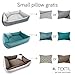 4L Textil Molly Katzenbett flauschig Katzenkörbchen Katzensofa Kuscheliges Hundebett kleine Hunde Katzenkorb waschbar Hundekorb für Welpen Grau (60x40 cm, Grau)