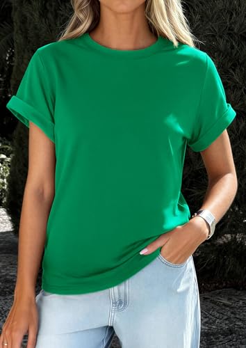 Image of PRETTYGARDEN Womens Summer Tops Short Sleeve Shirts