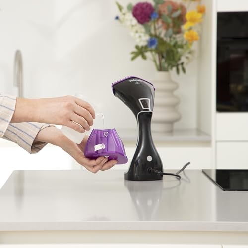Tristar Dampfglätter/Dampfbürste für Textilien - schnelle Heiz- und automatische Abschaltfunktion mit 260ml Wassertank - für Alltag & Reise, effektiv gegen Bakterien, ST-8921