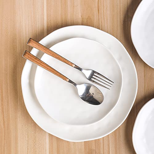 Stone Lain Ivy Porcelain Dinnerware Set, 24-Piece Service For 6, White #TOP4