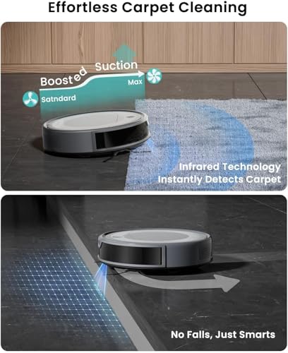 Image of Lefant M310 Ultra Robot Vacuum and Mop, 6000Pa Suction-Slim Robotic Cleaner, Accurate Obstacle Avoidance, WiFi /App /Alexa Control, 170min Runtime, with ToF LiDAR Navigation for Pet Hair and Home